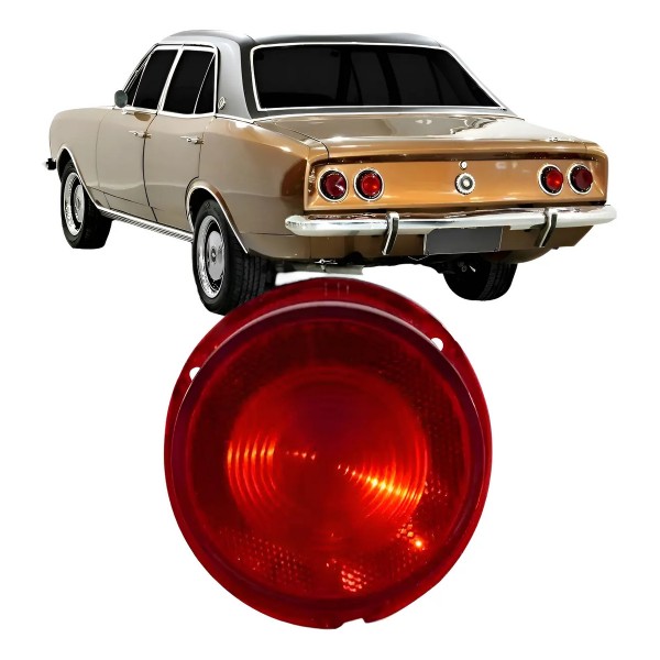 Lente Lanterna Traseira Opala 1970 A 1979 Sem Ré Plástico