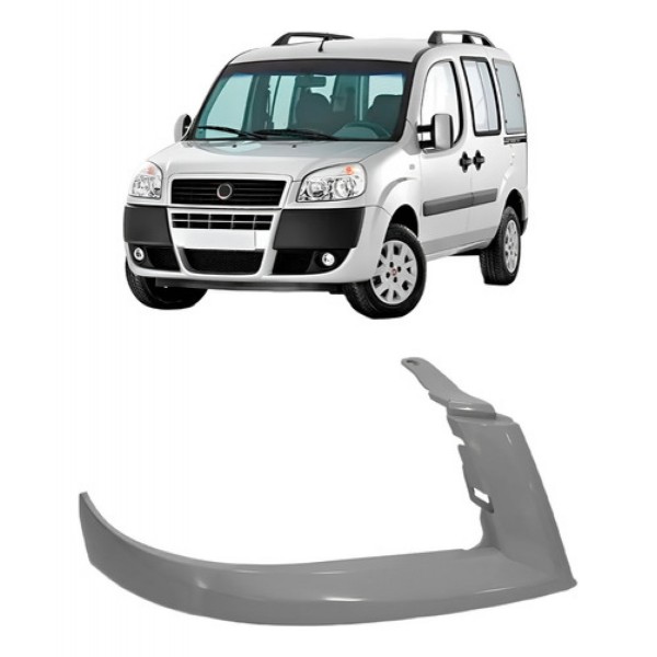 Friso De Farol Para Fiat Doblo 2009 A 2021 Cinza Liso