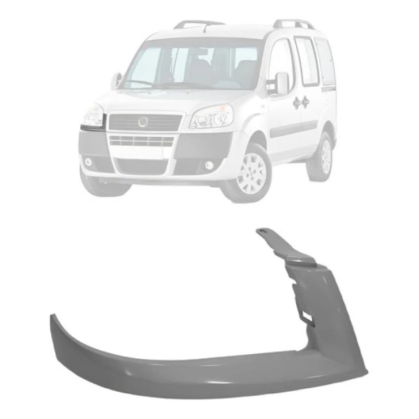Friso De Farol Para Fiat Doblo 2009 A 2021 Cinza Liso