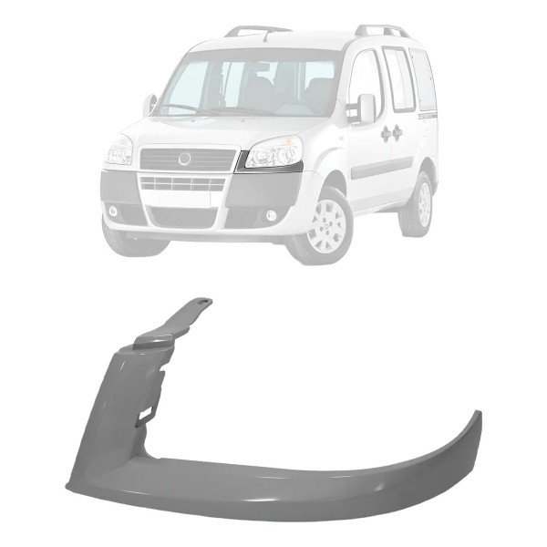Friso De Farol Para Fiat Doblo 2009 A 2021 Cinza Liso