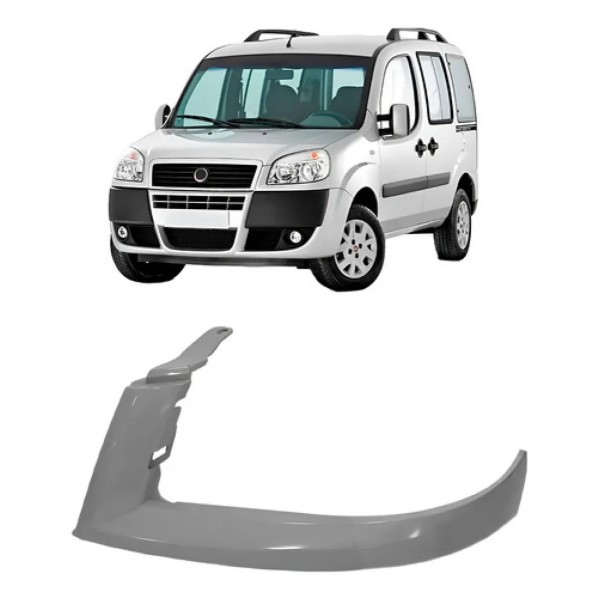 Friso De Farol Para Fiat Doblo 2009 A 2021 Cinza Liso
