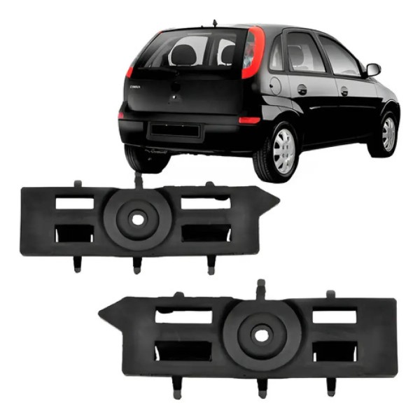 Par Guia Parachoque Traseiro Corsa Hatch 2003 A 2011