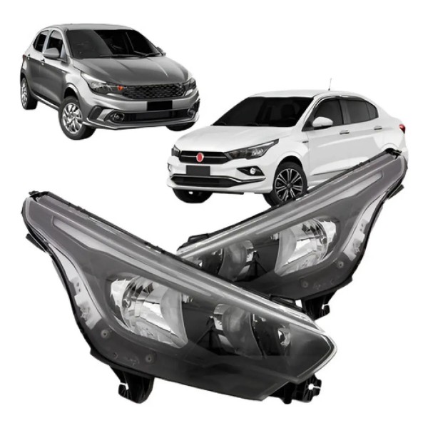 Par Farol Dianteiro Cronos 2017 2018 19 20 21 22 2023 C/ Led