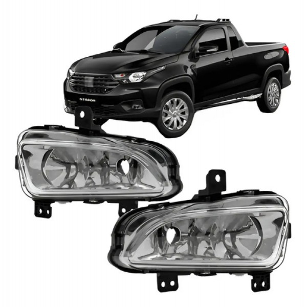 Par Farol Milha Strada Ranch 2020 2021 2022 Cromado