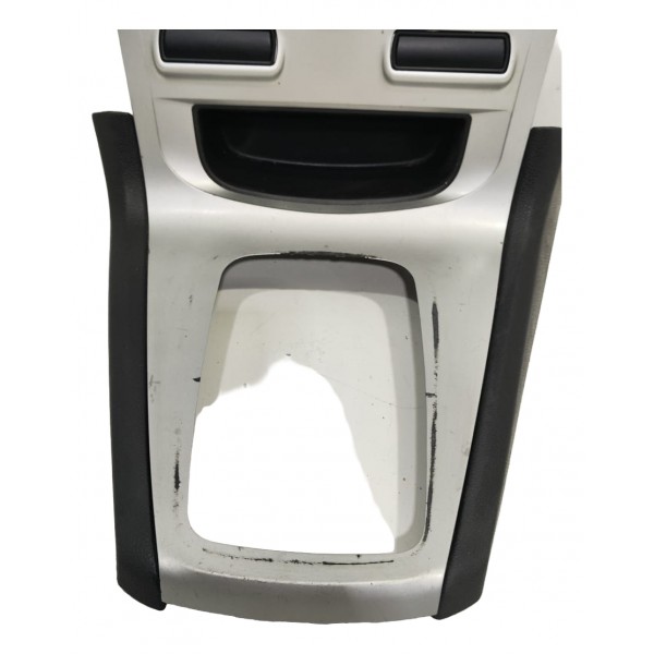 Moldura Comando Ar Console New Fiesta Mexicano 2014/2019 Prata / Preto