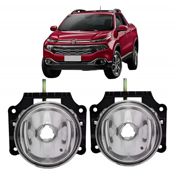 Par Farol Milha Neblina Fiat Toro 2016 2017 2018 Cristal