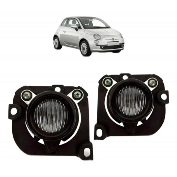 Par Farol Milha Auxiliar Fiat 500 2008 A 2012 Mega Desconto