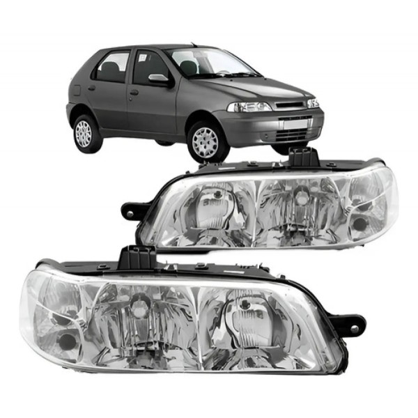 Par Farol Palio 2001 2002 2003 Carcaça Preta Modelo Origina