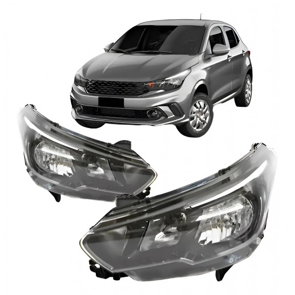 Par Farol Argo Cronos 2017 2018 2019 Manual Com Led Ambos Lados