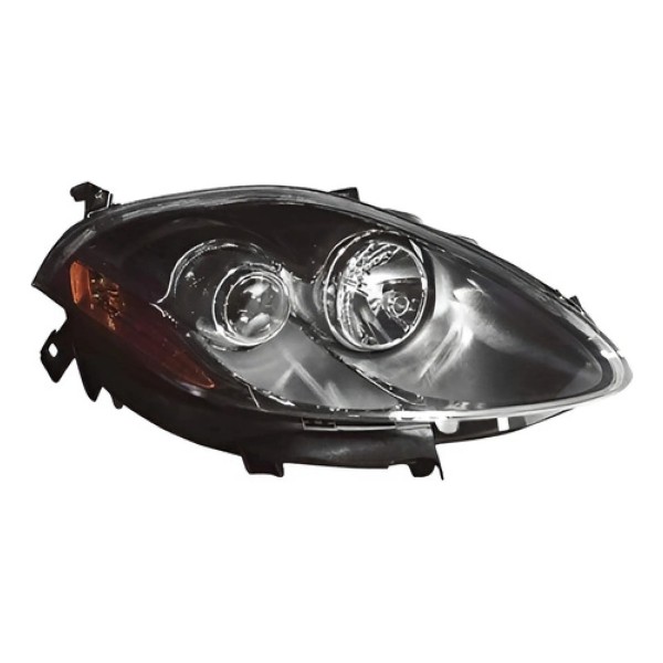 Par Farol Fiat Bravo 2010 A 2016 Mascara Negra Fumê