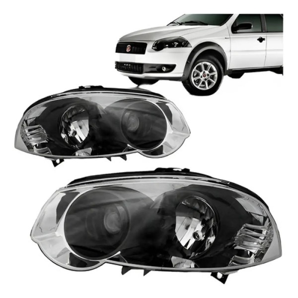 Par Farol Palio 10 A 12 Siena 2008 A 2013 Preto C/ Aro Preto