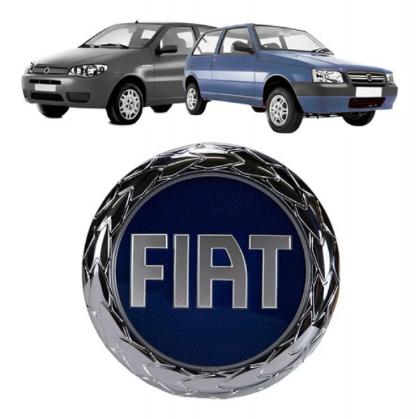 Emblema Grade Uno Palio Flex 2004 2005 06 07 08 09 2010 Azul