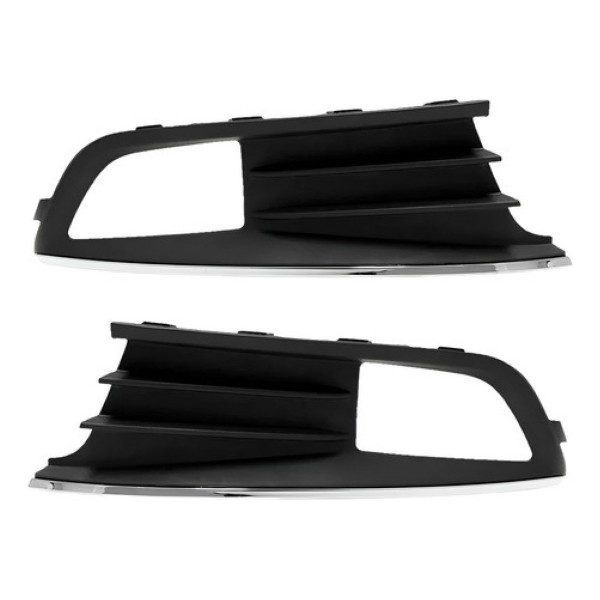 Par Moldura Milha Gol G6 2013 2014 2015 2016 C/friso Cromado