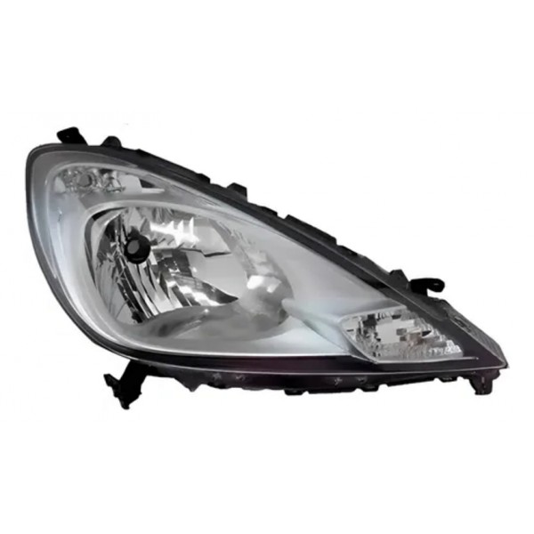 Farol Mascara Cromada Para Fit 2013 2014 Foco Simples Direito/passageiro