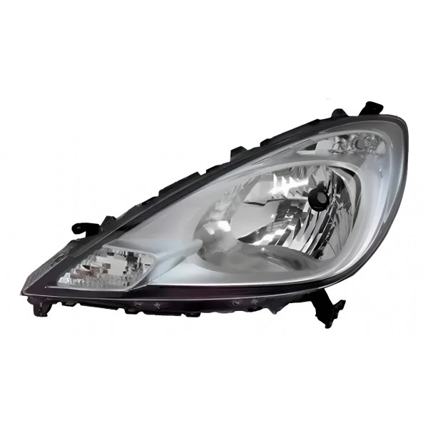 Farol Mascara Cromada Fit 2013 2014 Foco Simples Esquerdo/motorista