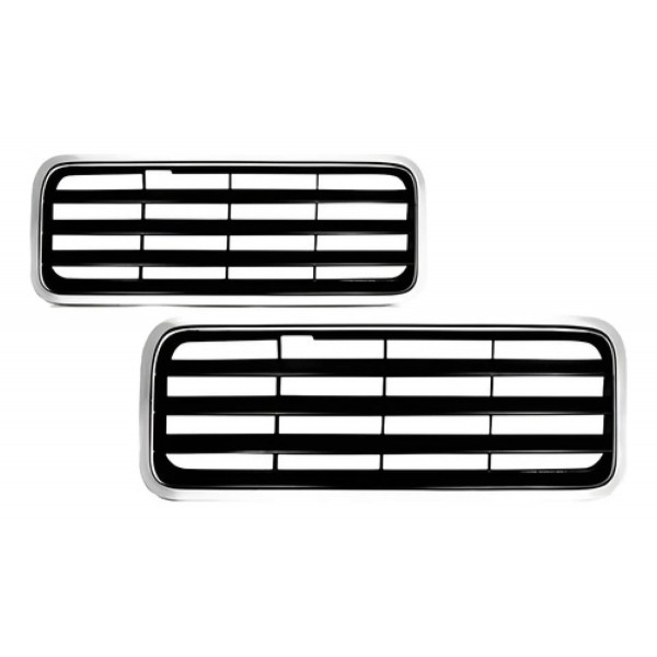 Par Grade Moldura Radiador Chevette 1978 79 80 81 1982 Prata Preto