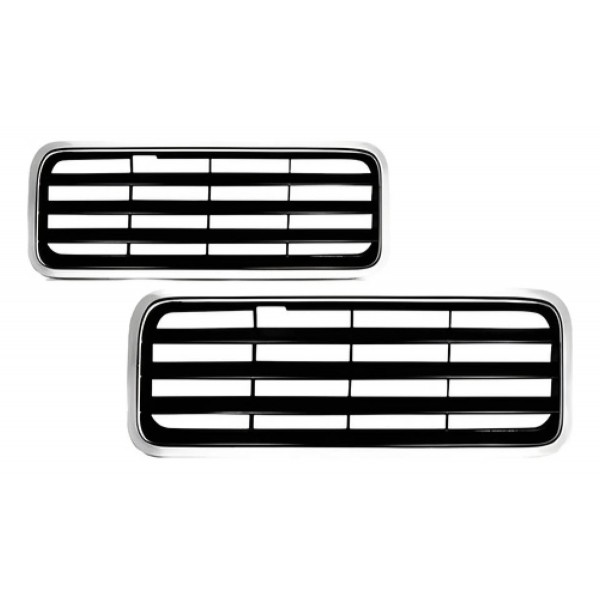 Par Grade Moldura Radiador Chevette 1978 79 80 81 1982 Prata Preto