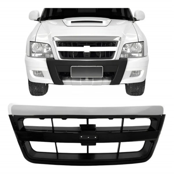 Grade Radiador S10 2009 A 2011 Adp 01 A 08 Mold Sup Cromada