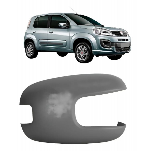 Capa Retrovisor Com Furo Pisca E Primer Uno 2015 A 2021