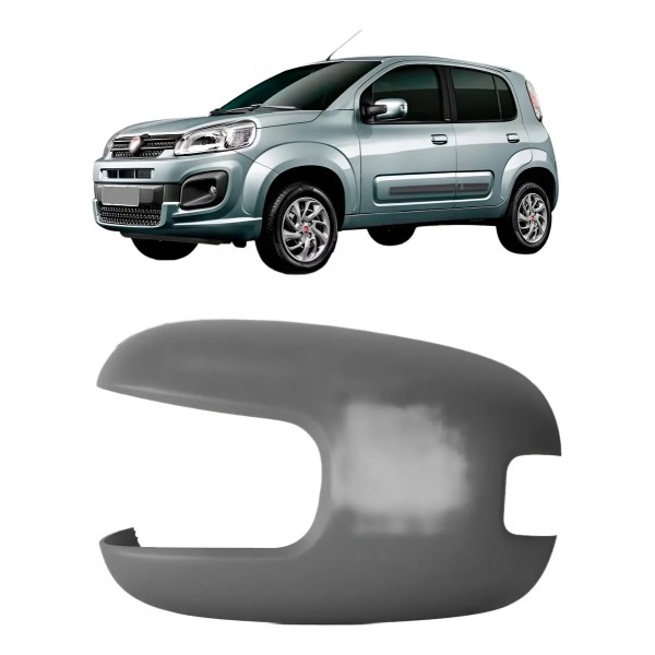 Capa Retrovisor Com Furo Pisca E Primer Uno 2015 A 2021