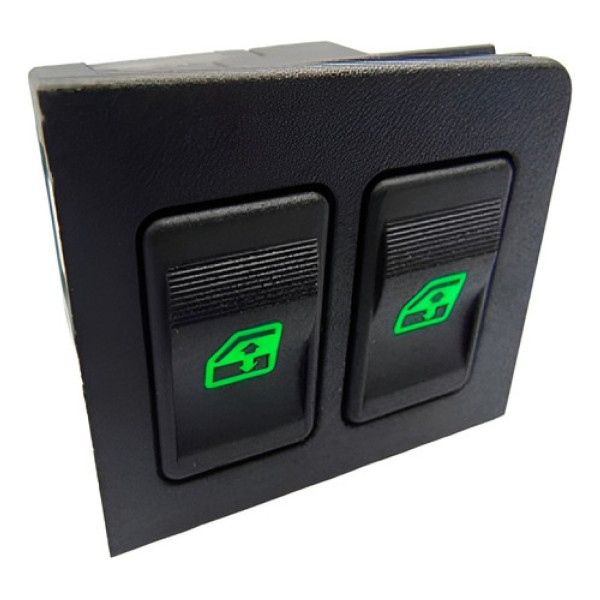 Botão Interruptor Vidro Dianteiro Uno 91 A 2003 Le Led Verd