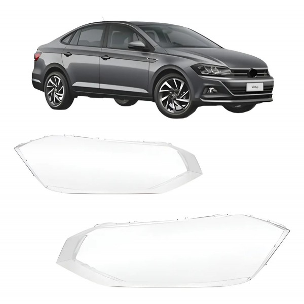 Par Lente Farol Dianteiro Vw Virtus 2018 2019 2020 2021 2022
