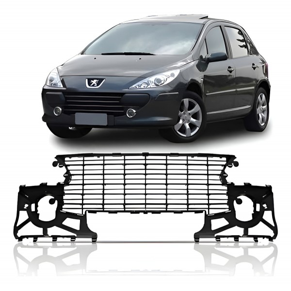 Grade Do Parachoque Central Peugeot 307 Ano 2007 A 2013 Preto
