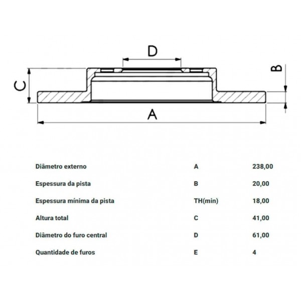 Disco Freio Ventilado Dianteiro Megane 2006 A 2012