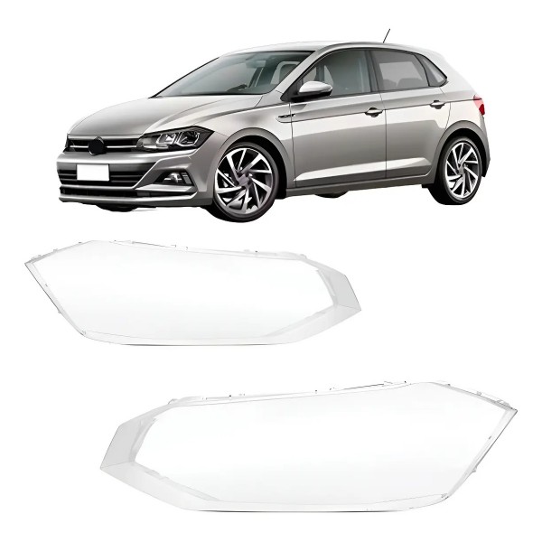 Par Lente Farol Dianteiro Vw Polo 2018 2019 2020 2021 2022