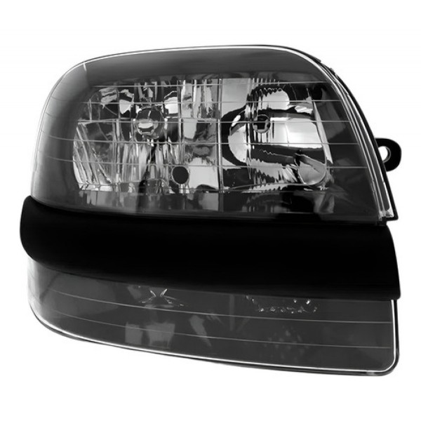 Farol Fiat Doblo 2002 A 2009 Fumê Com Auxiliar Modelo Origi