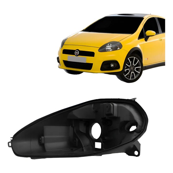 Carcaca De Farol Fiat Punto 2007 2008 2009 2010 2011