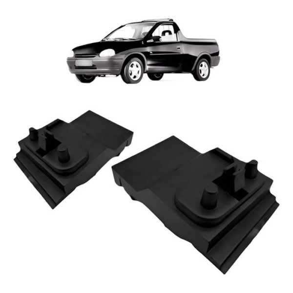 Par Guia Suporte Parachoque Corsa Pickup 1995/2003 Dianteiro