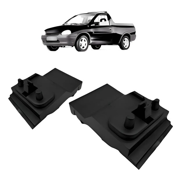 Par Guia Suporte Parachoque Corsa Pickup 1995/2003 Dianteiro