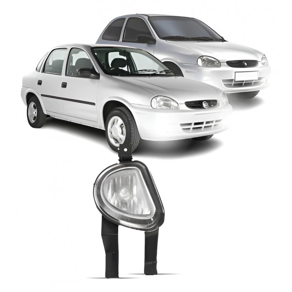 Farol Auxiliar Milha Para Corsa Classic 2003 A 2009 Meia Lua