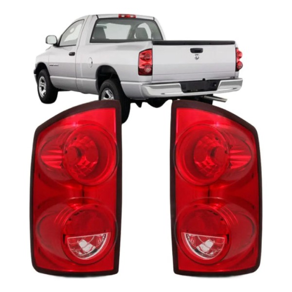 Par Lanterna Traseira Dodge Ram 2005 06 07 08 2009 2010 2011