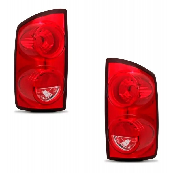 Par Lanterna Traseira Dodge Ram 2006 A 2009 Vermelho