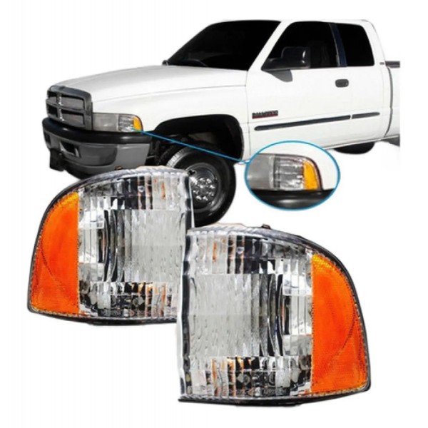 Par Lanterna Dianteira Pisca Dodge Ram 1994 Até 2001.