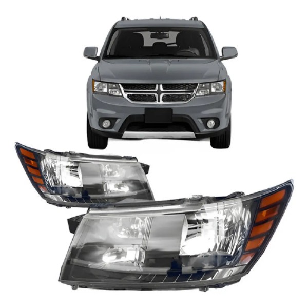Par Farol Journey 2009 A 2013 Mascara Negra Pisca Ambar