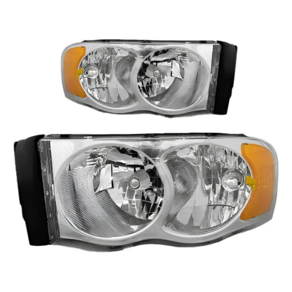 Par Farol Para Dodge Ram 2004 2005 Cromado