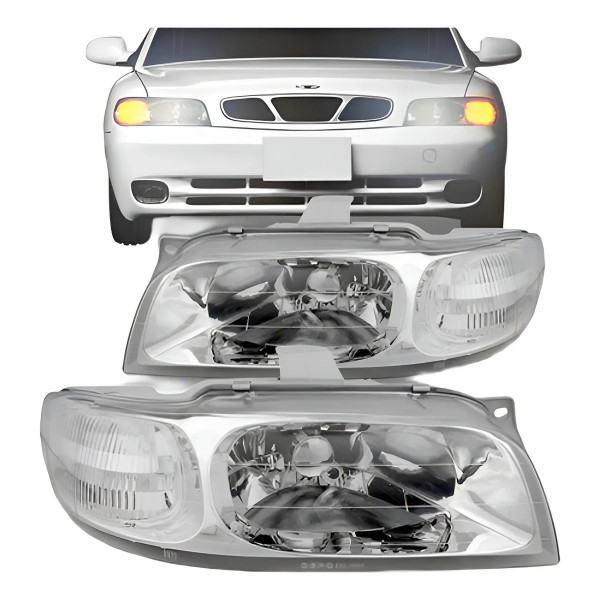 Par Farol Pisca Cristal Daewoo Nubira 1997 1998 1999 Simples