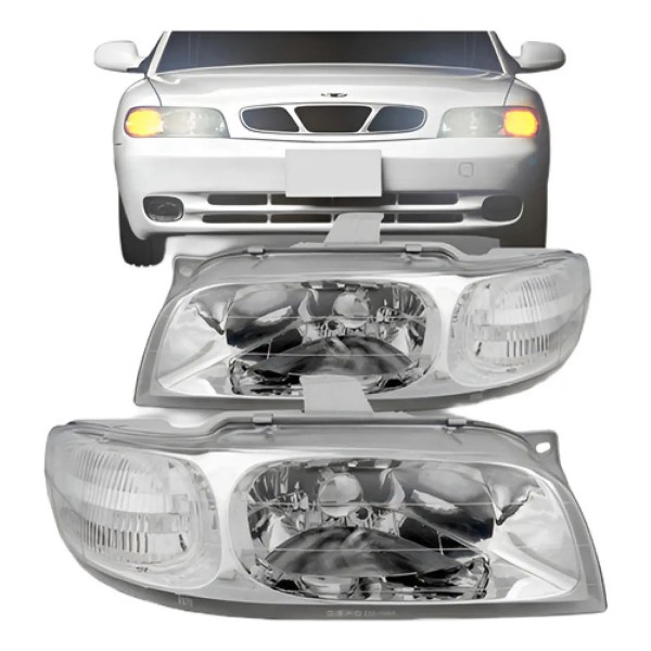 Par Farol Pisca Cristal Daewoo Nubira 1997 1998 1999 Simples