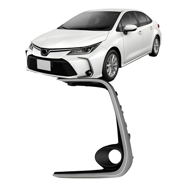 Moldura Milha Parachoque Dianteiro Corolla 2020 A 2025 Cinza