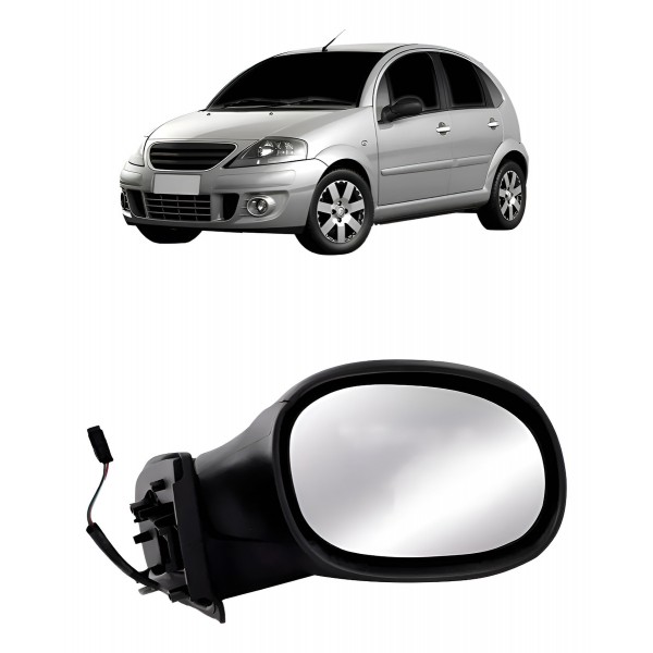 Retrovisor Eletrico Para Citroen C3 2003 Até 2012