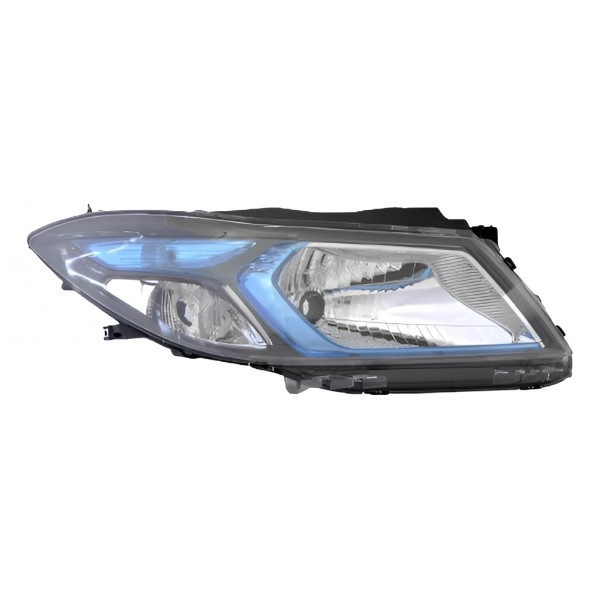 Farol Manual Onix Prisma 2012 A 2016 Cromado Mascara Azul