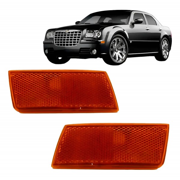 Par Refletor Parachoque 300c 2006 A 2010 Ambar Ambar