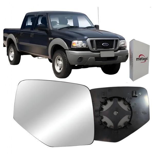 Lente Espelho Retrovisor Ranger 2005 A 2009 Metagal