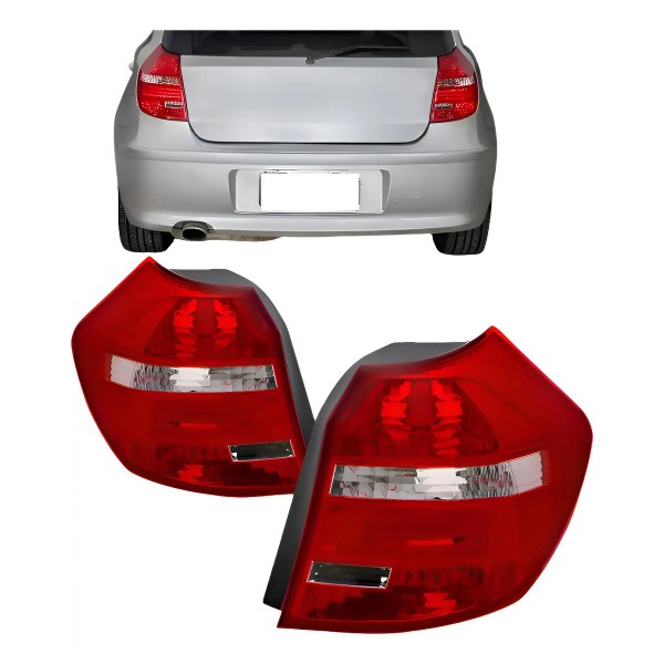 Par Lanterna Traseira Serie 1 2007 2008 2009 2010 2011 Hatch Ambos Lados Vermelho