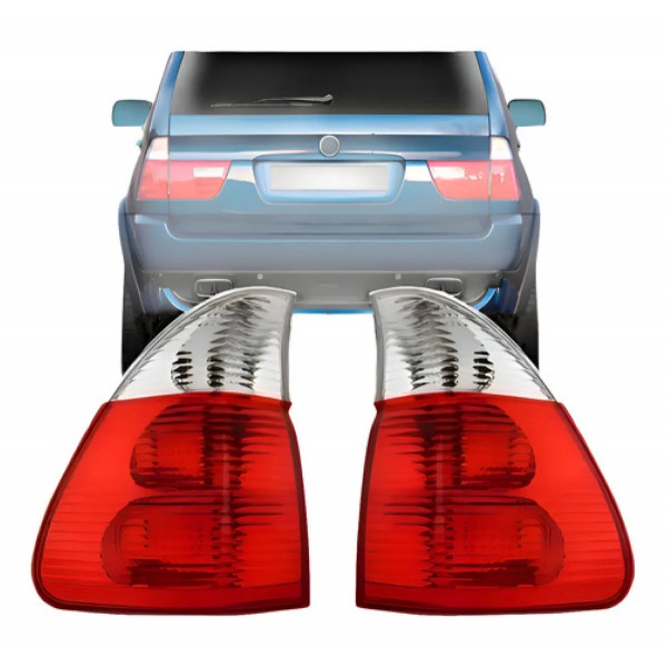 Par Lanterna Traseira Para Bmw X5 2004 2005 Bicolor