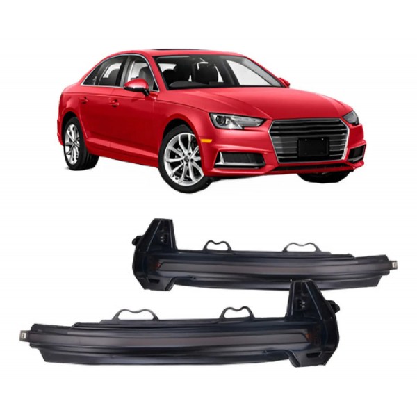 Par Pisca Retrovisor Audi A4 Launch Edition Plus 2016 A 2020 Preto
