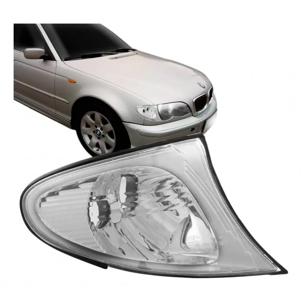 Pisca Seta Bmw Serie 3 02 03 04 05 Cristal Borda Cromada
